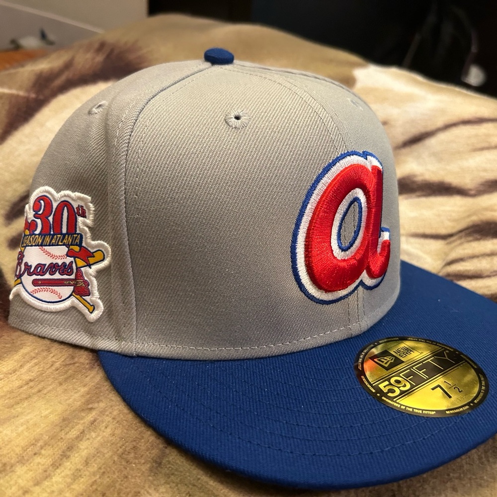 Atlanta Braves New Era 7 1/2 Lids Exclusive 30th Anniversary Patch